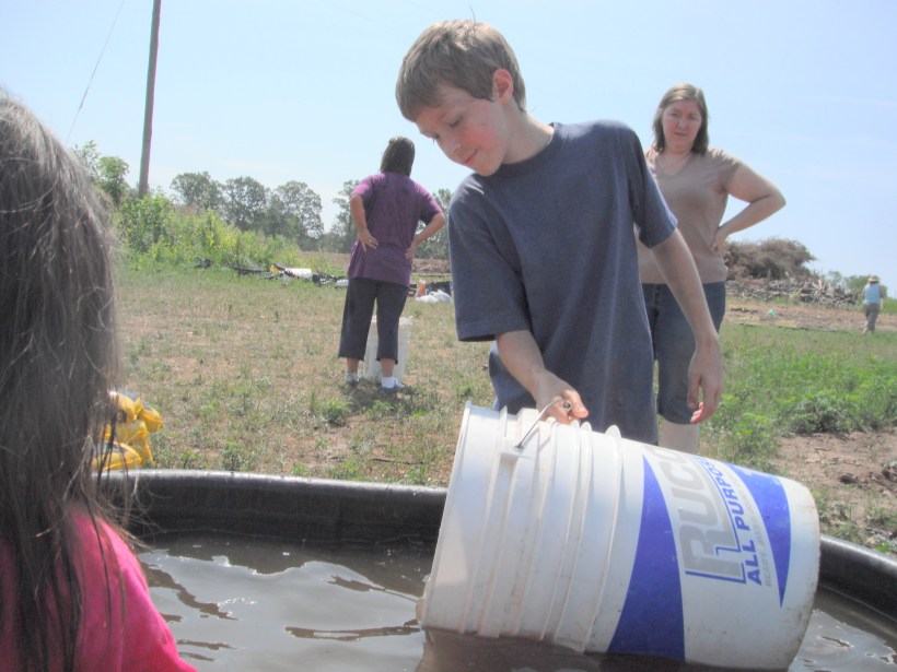 Photo: Watering plants