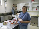 Photo: church members cleaning kitchen